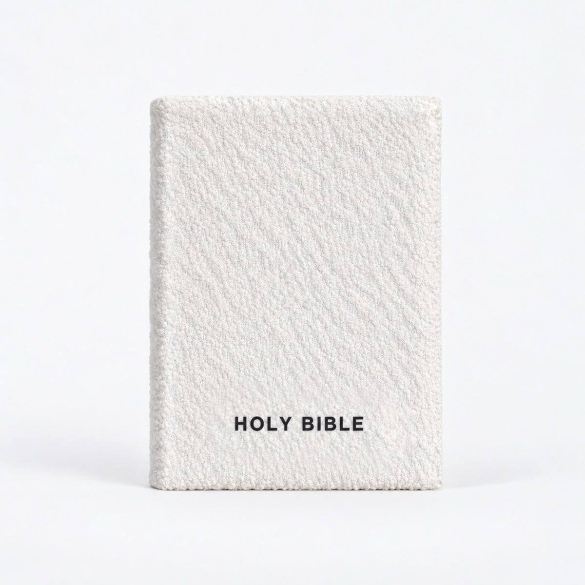REDEEMED WHITE BOUCLÉ BIBLE COVER