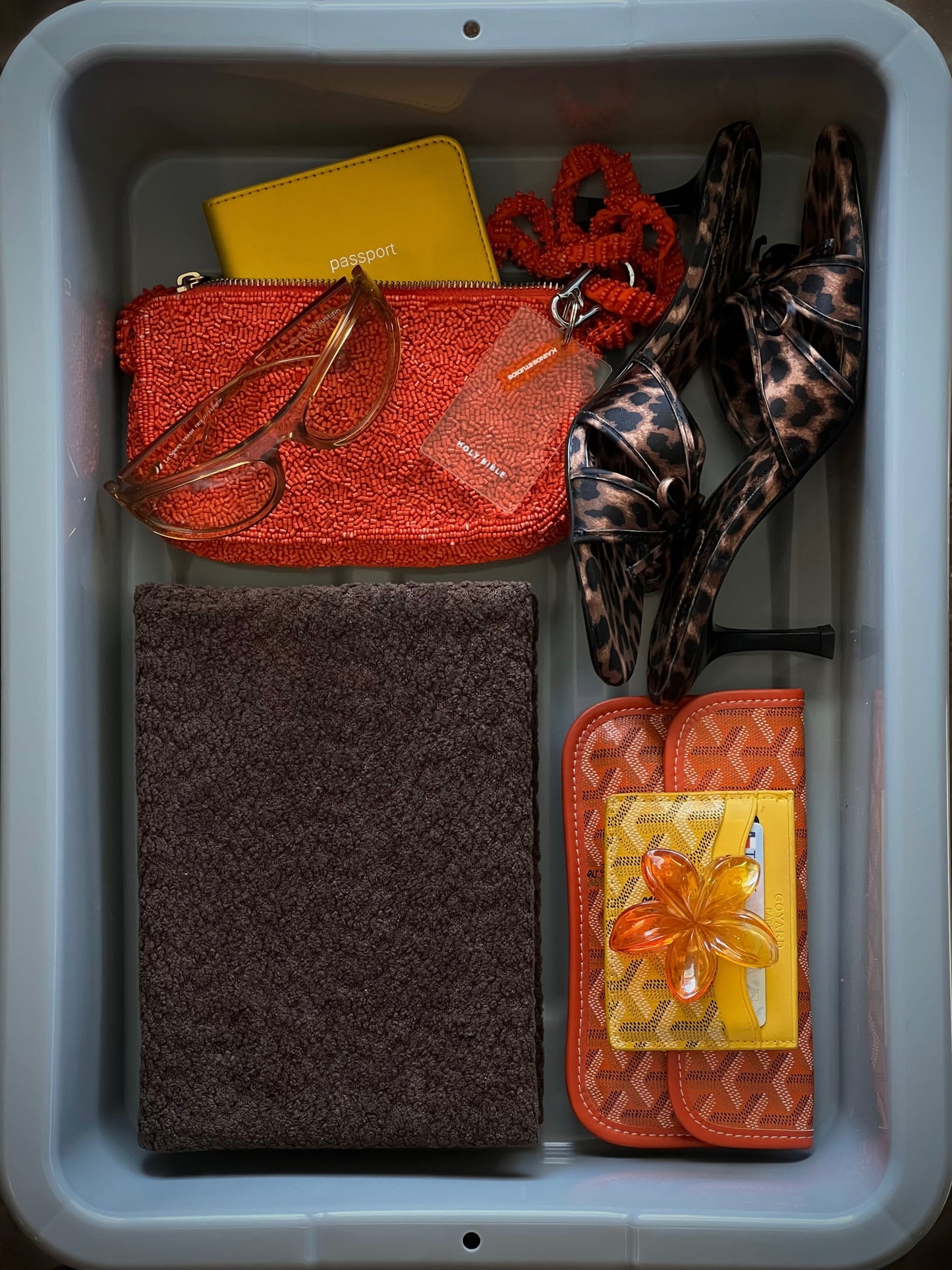 BARE BROWN BOUCLÉ BIBLE COVER