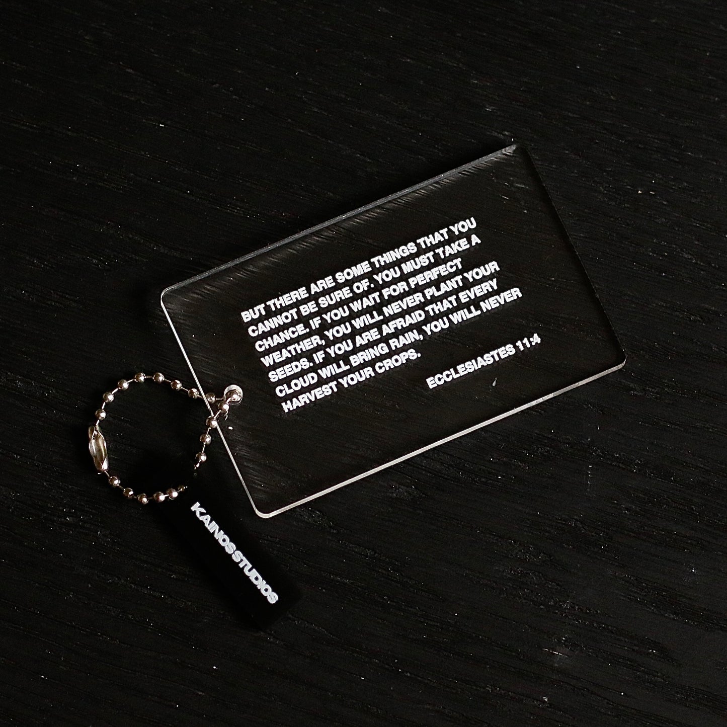 ECCLESIASTES 11:4 KEYCHAIN