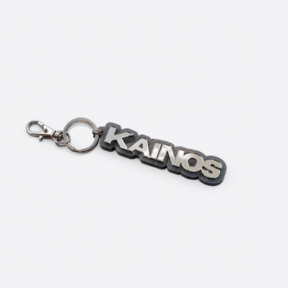 GRAY KAINOS MIRRORED LOGO KEYCHAIN