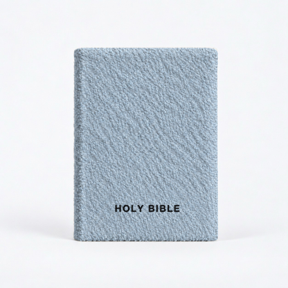 BLACK ICY BLUE BOUCLÉ BIBLE COVER