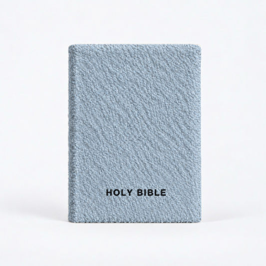 BLACK ICY BLUE BOUCLÉ BIBLE COVER