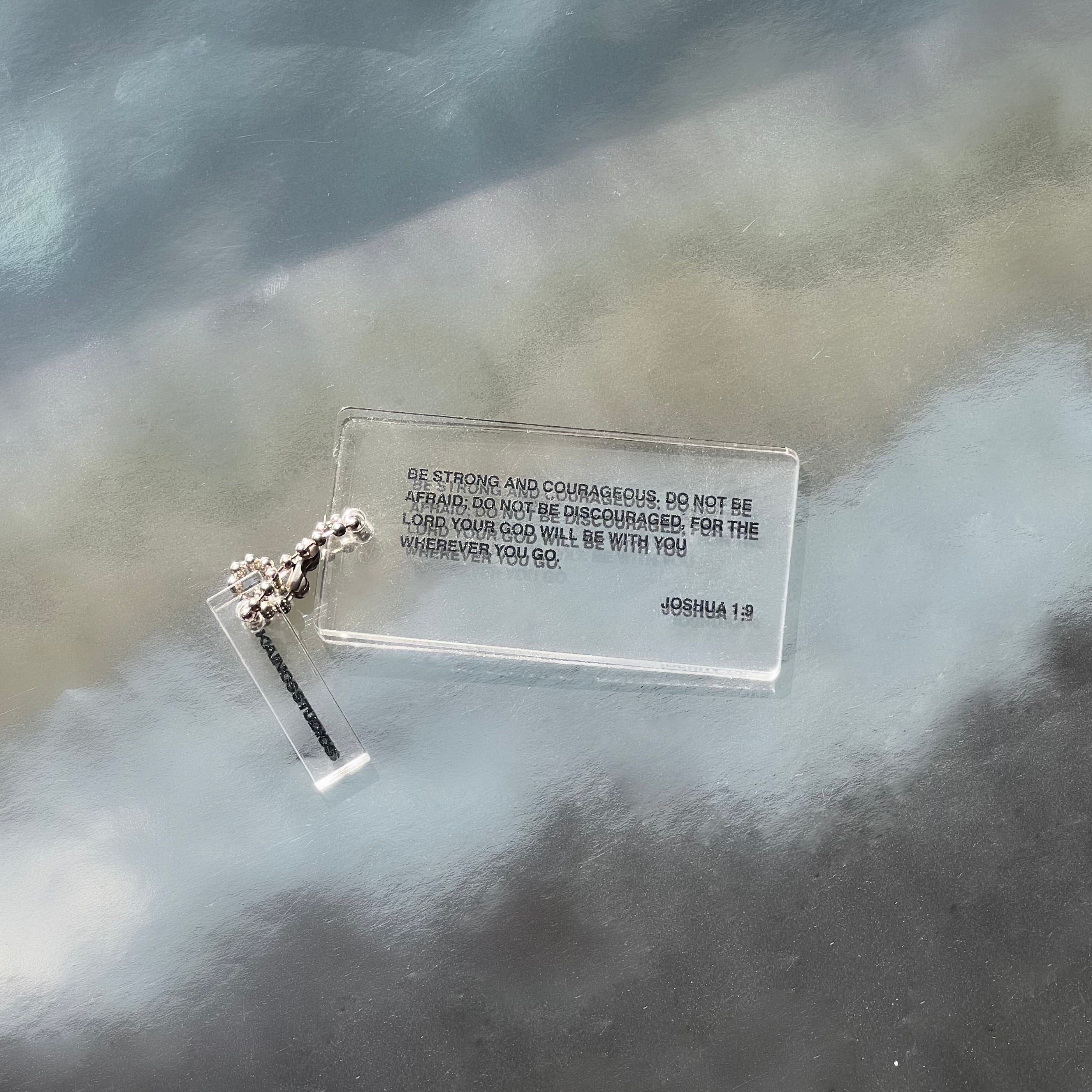 JOSHUA 1:9 KEYCHAIN – KAINOS STUDIOS