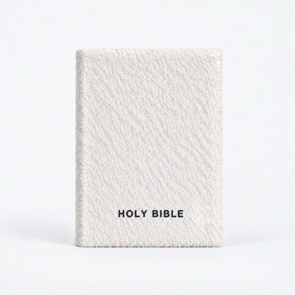 WHITE BOUCLÉ  BIBLE COVER