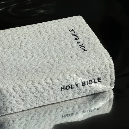 REDEEMED WHITE BOUCLÉ BIBLE COVER