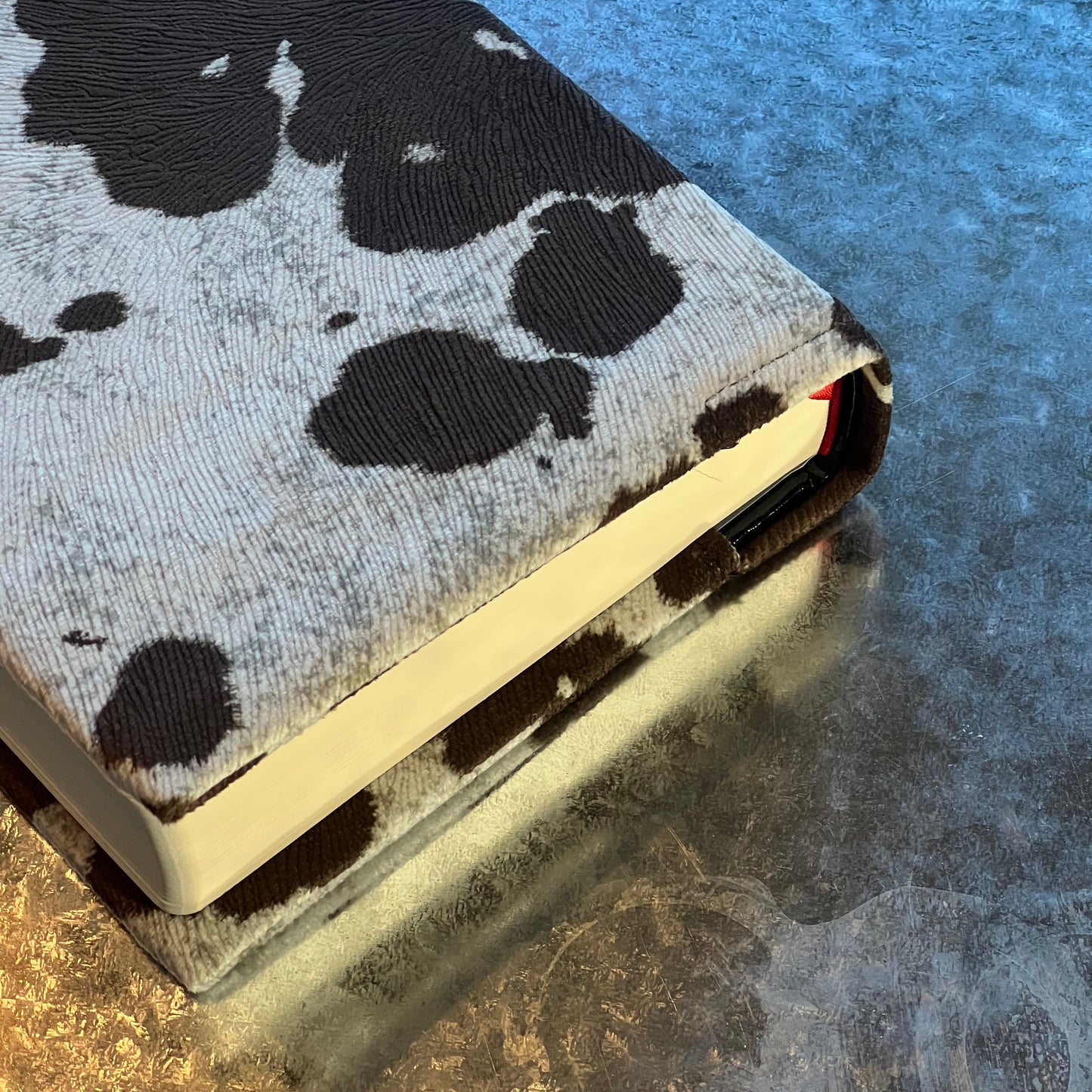 REDEEMED BARE BROWN COW PRINT BIBLE COVER: SIZE SMALL VARIATION