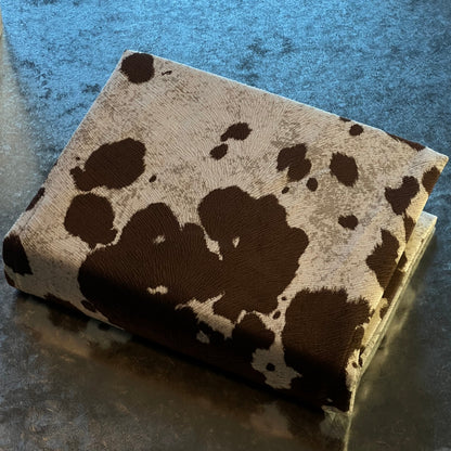 REDEEMED BARE BROWN COW PRINT BIBLE COVER: SIZE SMALL VARIATION