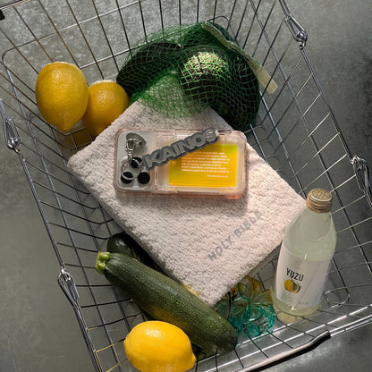 GRAY KAINOS MIRRORED LOGO KEYCHAIN