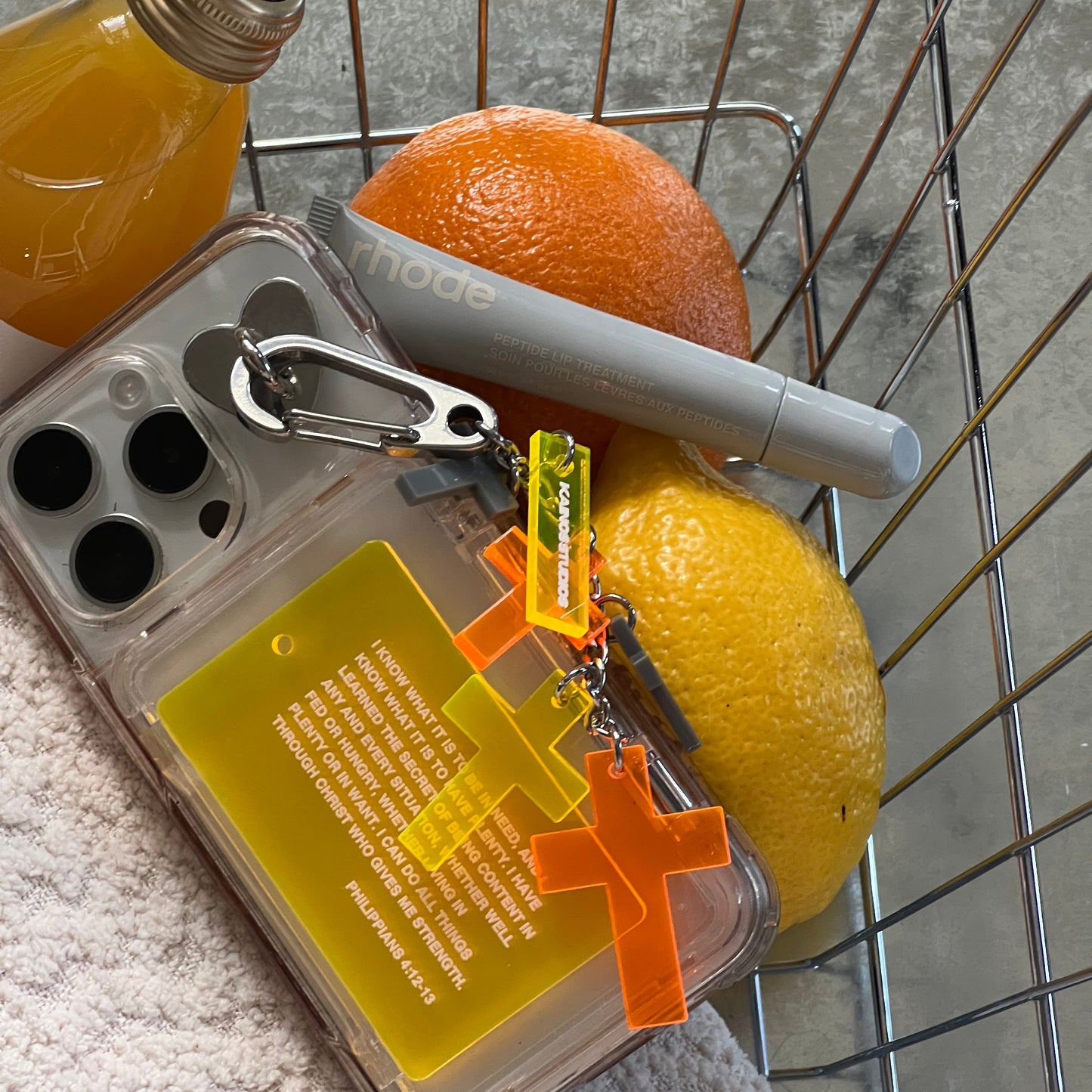 CROSS CHARM KEYCHAIN