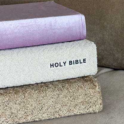 BARE CARAMEL BOUCLÉ BIBLE COVER