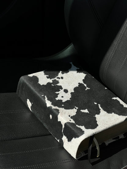 BARE BLACK COW PRINT BIBLE COVER