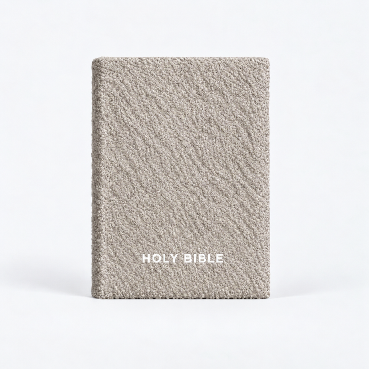 WHITE OAT BOUCLÉ BIBLE COVER