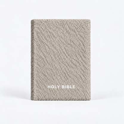 WHITE OAT BOUCLÉ BIBLE COVER