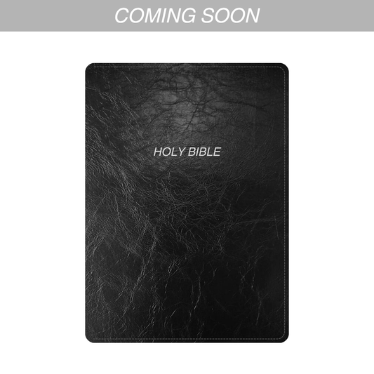 BLACK LEATHER BIBLE COVER