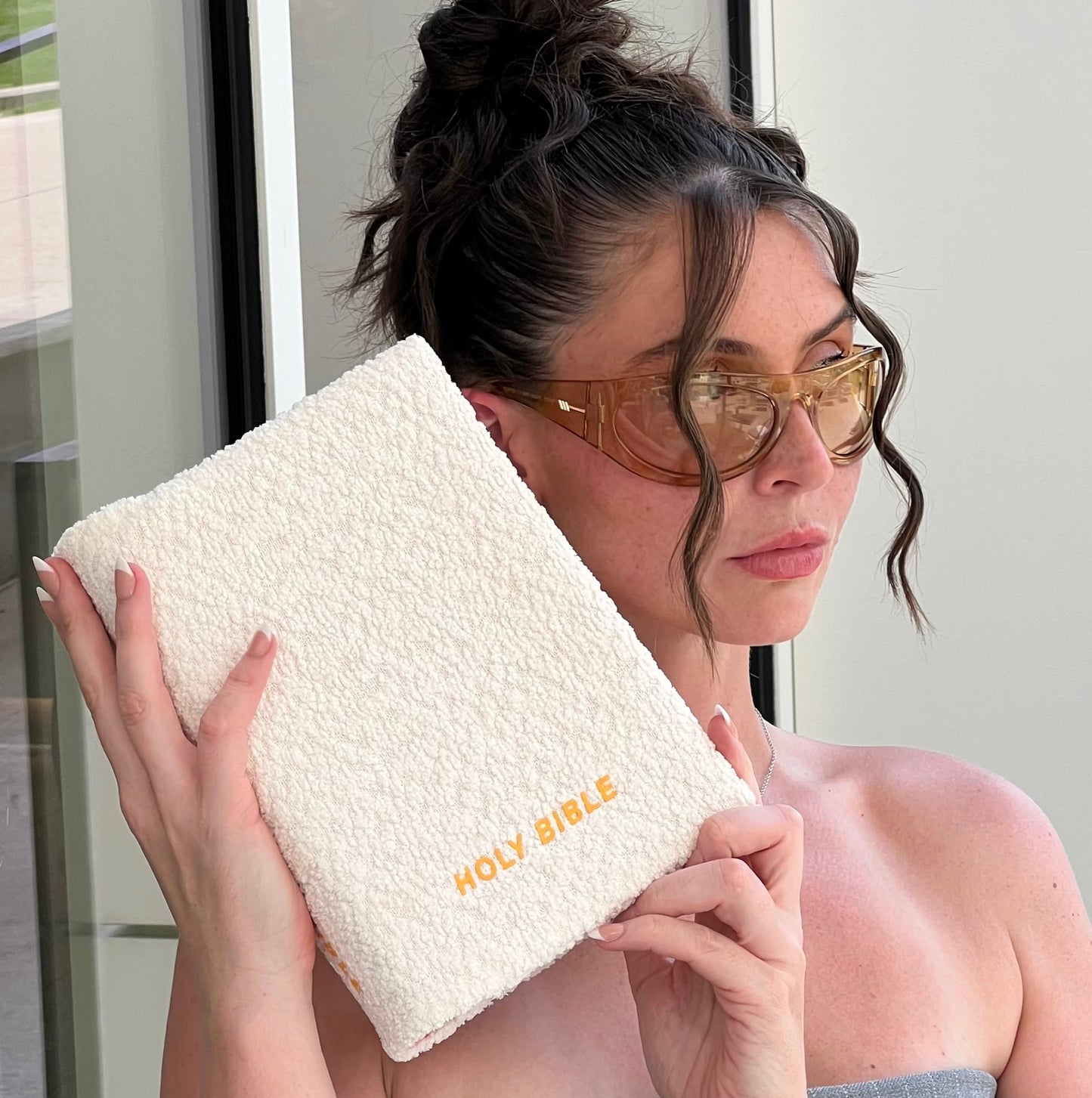 REDEEMED LEMON IVORY BOUCLÉ BIBLE COVER