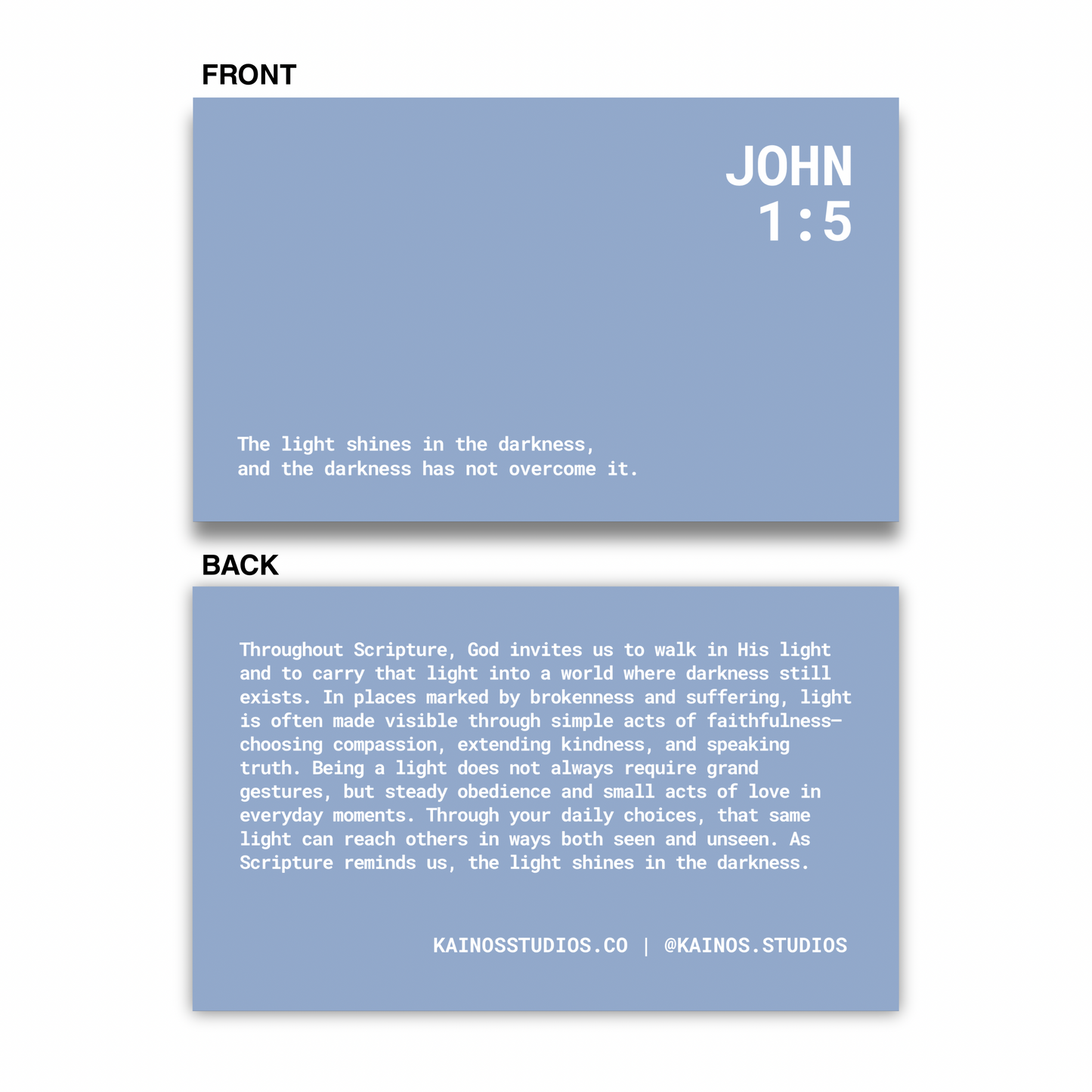 FROSTED BLUE CROSS CHARM KEYCHAIN