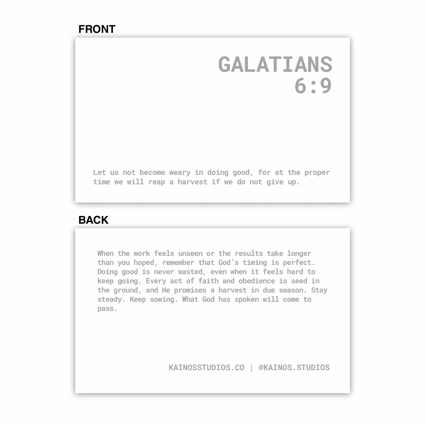 GALATIANS 6:9 KEYCHAIN