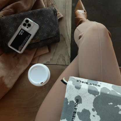 GRAY COW PRINT BIBLE COVER